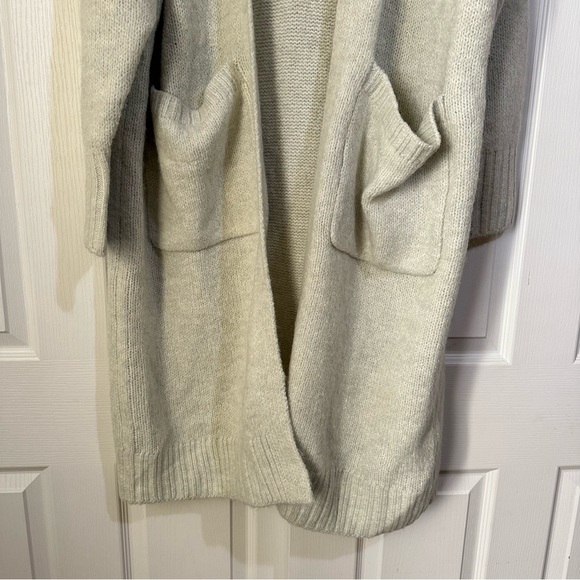 New Zara $69 Wool Blend Long Sea Green Cardigan Sweater with Pockets XS-S Small - Picture 6 of 12